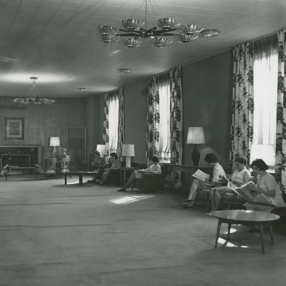 The interior of Arnold Hall early in its life.